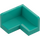 LEGO Donker turquoise Paneel 1 x 2 x 2 Hoek met Afgeronde hoeken (31959 / 91501)