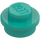 LEGO Donker turquoise Plaat 1 x 1 Rond (6141 / 30057)