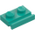 LEGO Donker turquoise Plaat 1 x 2 met Deur spoor (32028)