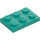 LEGO Donker turquoise Plaat 2 x 3 (3021)