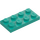 LEGO Donker turquoise Plaat 2 x 4 (3020)