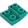 LEGO Donker turquoise Helling 2 x 2 x 0.7 Gebogen Omgekeerd (32803)