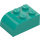 LEGO Donker turquoise Helling Steen 2 x 3 met Gebogen bovenkant (6215)