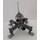 LEGO Dwerg Spin Droid met Dark Stone Grijs Dome en Zwart Blaster Minifiguur