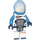 LEGO Vrouwelijk Astronaut met Donker azuurblauw Helm en Bril Minifiguur