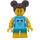 LEGO Meisje met Blauw swim trunks Minifiguur