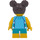 LEGO Meisje met Blauw swim trunks Minifiguur