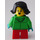 LEGO Meisje met Fel groen Jack en Donker turquoise Handen Minifiguur