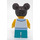 LEGO Meisje met Striped Trui met Turquoise Benen Minifiguur