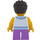 LEGO Meisje met Wit Striped Trui Minifiguur