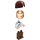 LEGO Han Solo met Wit Shirt met Wrinkles en Reddish Bruin Benen (Somber / gesloten Ogen) Minifiguur