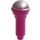 LEGO Magenta Microphone met Halve Metallic Zilver Top (21009 / 50511)