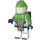 LEGO Mannelijk Astronaut met Groen Helm Minifiguur