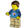 LEGO Man met Donker azuurblauw Shirt Minifiguur