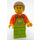 LEGO Man met Limoen Overalls met logo Minifiguur