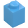 LEGO Medium blauw Steen 1 x 1 met Milk Carton Label (Glas melk) (3005 / 73783)