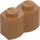 LEGO Medium donker vleeskleurig Steen 1 x 2 Log (30136)