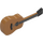 LEGO Medium donker vleeskleurig Guitar met Zilver Strings met Zwart Neck (27989)