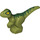 LEGO Olijfgroen Baby Raptor met Groen Decoratie en Geel Ogen (37829 / 65440)