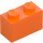 LEGO Oranje Steen 1 x 2 met buis aan de onderzijde (3004 / 93792)