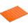 LEGO Oranje Plaat 6 x 8 (3036)