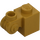 LEGO Parelmoer goud Steen 1 x 1 x 2 met Scroll en Open nop (20310)