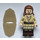 LEGO Qui-Gon Jinn met Poncho en Grijs in Baard Minifiguur