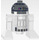 LEGO R2-D2 met Plat Zilver Hoofd en Dark Roze Dots met Printed Rug Minifiguur