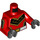 LEGO Rood Minifiguur Torso met Super Warrior Decoratie met Rood decorated Armen en Zwart Handen (973)