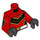 LEGO Rood Minifiguur Torso met Super Warrior Decoratie met Rood decorated Armen en Zwart Handen (973)