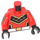 LEGO Rood Minifiguur Torso met Super Warrior Decoratie met Rood decorated Armen en Zwart Handen (973)