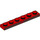 LEGO Rood Plaat 1 x 6 met Rood Audi logo en Dashes aan Zwart Background (3666 / 106729)