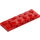 LEGO Rood Plaat 2 x 6 x 0.7 met 4 Noppen aan Kant (72132 / 87609)