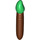 LEGO Roodachtig bruin Paint Brush met Groen Top (15232 / 65695)