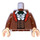 LEGO Roodachtig bruin Ron Weasley met Reddish Bruin Jack en Ruffle Shirt Minifiguur Torso (973 / 76382)