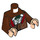 LEGO Roodachtig bruin Ron Weasley met Reddish Bruin Jack en Ruffle Shirt Minifiguur Torso (973 / 76382)