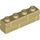 LEGO Zandbruin Steen 1 x 4 met Embossed Bricks (15533)