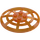 LEGO Transparant oranje Dish 6 x 6 Webbed (Vierkante houder aan onderzijde) (4285 / 30234)