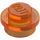 LEGO Transparant oranje Plaat 1 x 1 Rond (6141 / 30057)