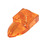 LEGO Transparant oranje Plaat 1 x 1 met Tand (35162 / 49668)