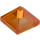 LEGO Transparant oranje Helling 1 x 1 x 0.7 Piramide (22388 / 35344)