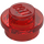 LEGO Transparant rood Plaat 1 x 1 Rond (6141 / 30057)