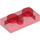 LEGO Transparant rood Plaat 1 x 2 (3023 / 28653)