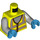 LEGO Levendig geel Maintenance Minifiguur Torso (973 / 76382)