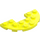 LEGO Levendig geel Plaat 3 x 6 Rond Halve Cirkel met Uitsparing (18646)