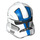 LEGO Wit Clone Trooper Helm met Gaten met Blauw Strepen en Grijs (11217 / 100512)