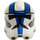 LEGO Wit Clone Trooper Helm met Gaten met Blauw Strepen en Grijs (11217 / 100512)