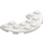 LEGO Wit Plaat 3 x 6 Rond Halve Cirkel met Uitsparing (18646)