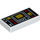 LEGO Wit Tegel 1 x 2 met Rood &amp; Geel Controls met groef (3069 / 68418)