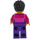 LEGO Vrouw met Magenta en Dark Paars Trui Minifiguur